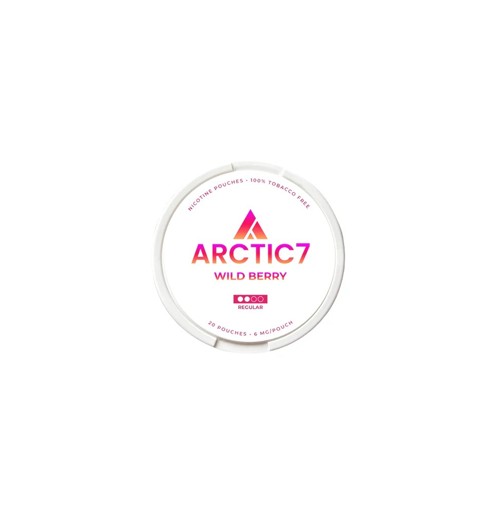 6mg Arctic7 Wild Berry Slim Nicotine Pouches - 20 Pouches