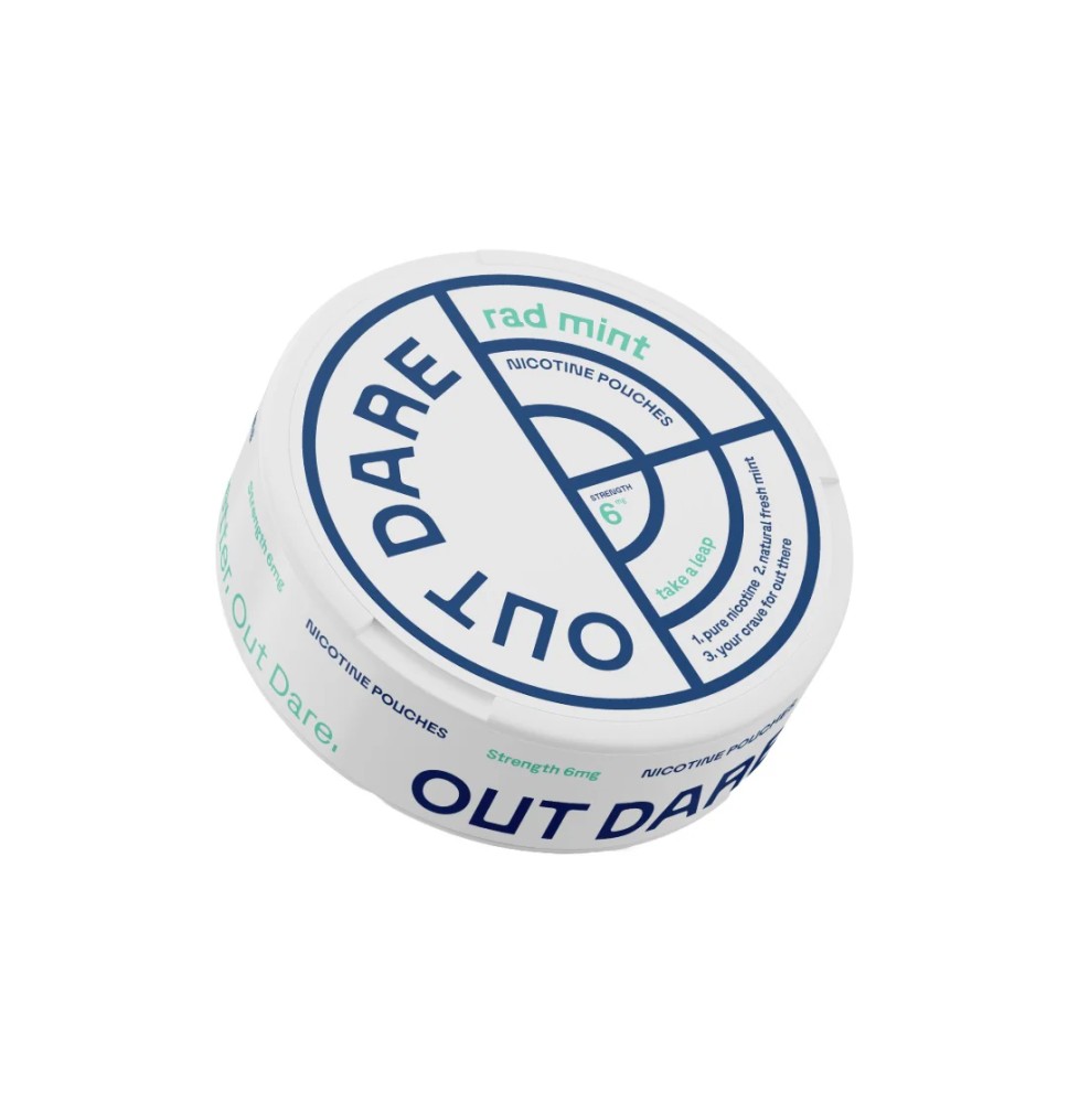 6mg OUTDARE Rad Mint Nicotine Pouch - 20 Pouches