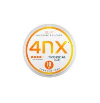 4NX 10mg Tropical Ice Slim Nicotine Pouches 20 Pouches