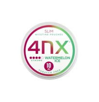 4NX 10mg Watermelon Ice Slim Nicotine Pouches - 20 Pouches