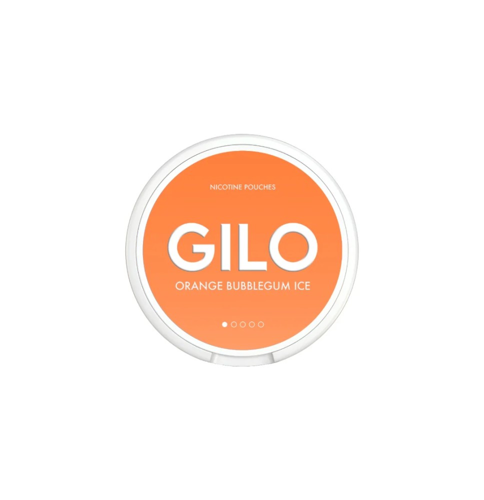 4mg GILO Nicotine Pouches Orange Bubblegum Ice - 20 Pouches (Buy 1 Get 1 Free)