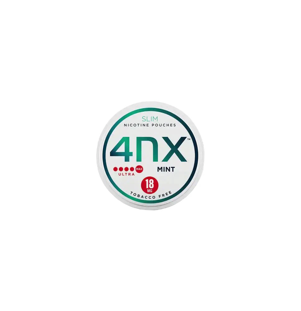 4NX 18mg Mint Slim Nicotine Pouches 20 Pouches