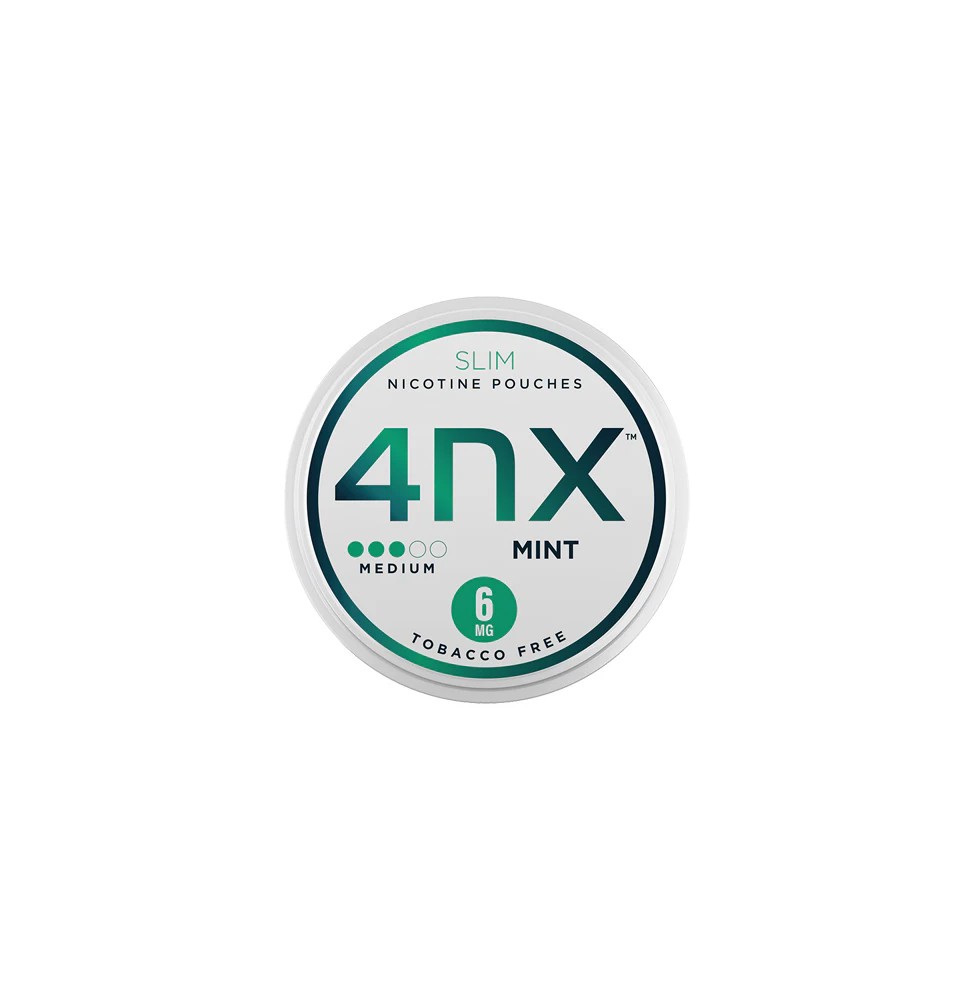 4NX 6mg Mint Slim Nicotine Pouches 20 Pouches
