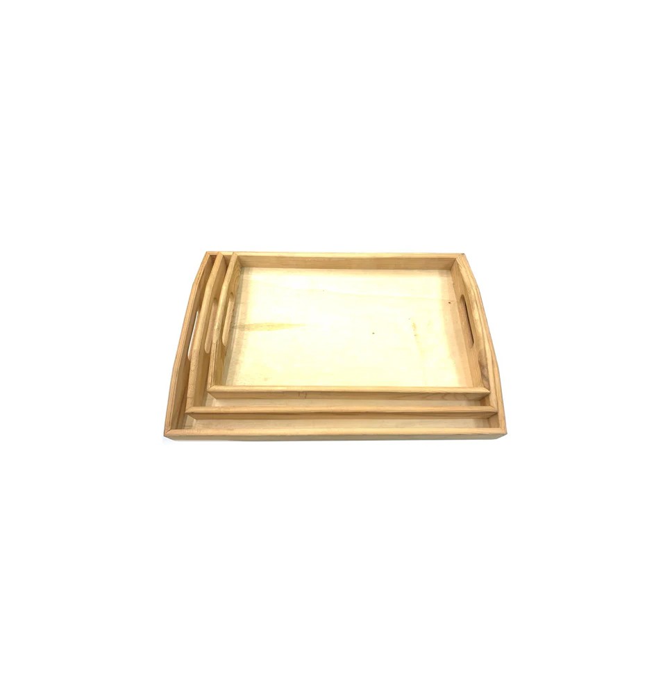 Wooden Rolling Tray Set Pack of 3 - YD021