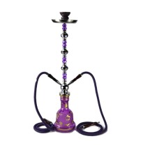 Large 2 Hose Shisha Hookah - Assorted Colours