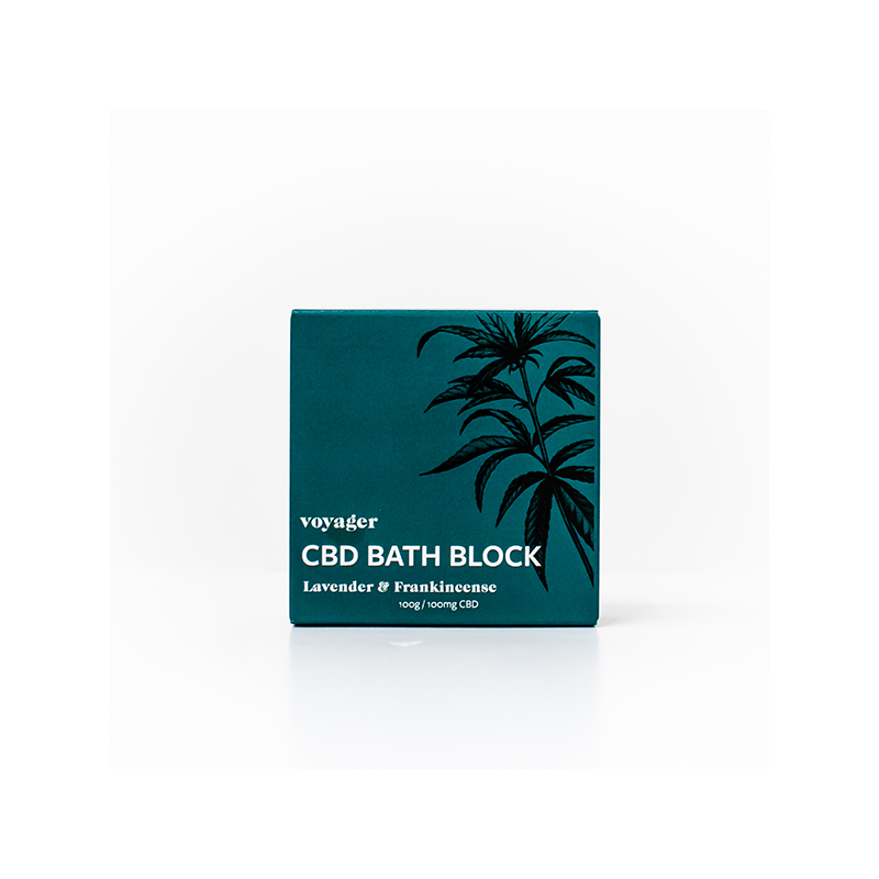 Buy Voyager 100mg CBD Lavender & Frankincense Bath Block - 100g | Express Highs UK