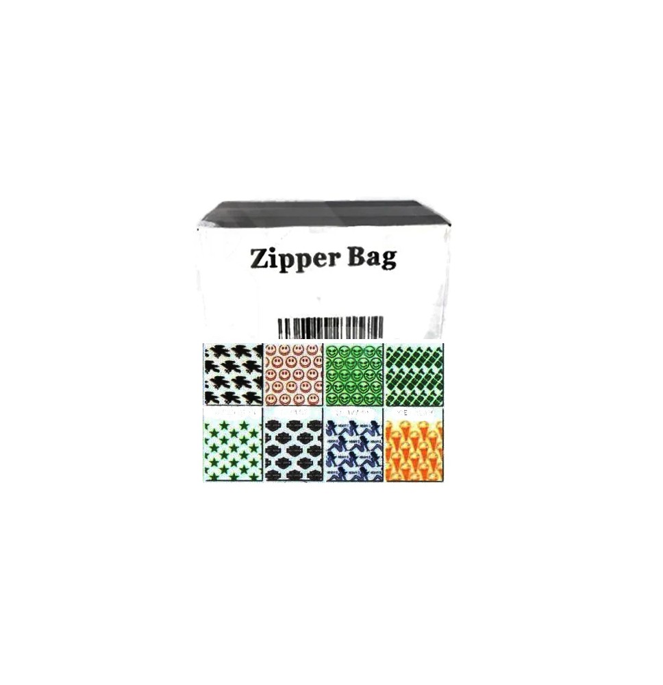 5 x Zipper Branded 2 x 2 Printed Baggies
