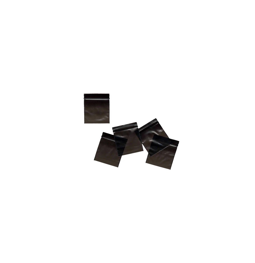 Zipper Branded 50mm x 50mm Black Baggies