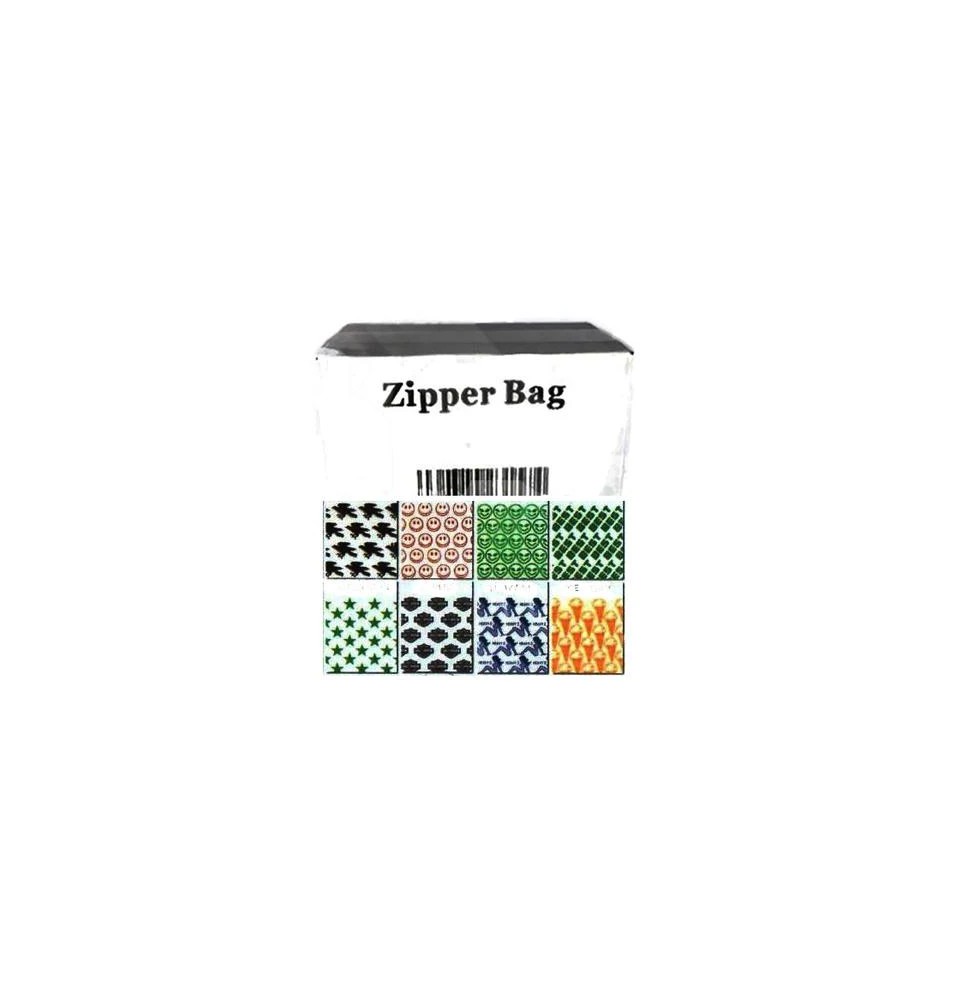 Zipper Branded  40mm x 40mm Brown Ice Cream Bags
