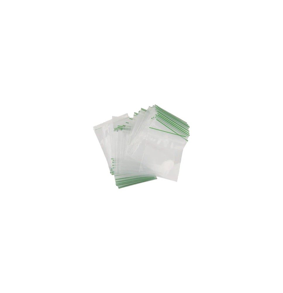 Zipper Branded 40mm x 40mm Clear Bags