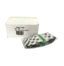 Zipper Branded 2 x 2  Black Leaf Bags