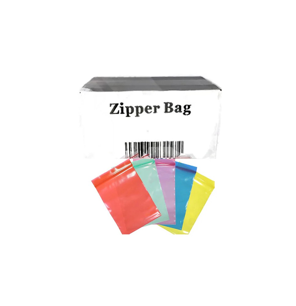 5 x Zipper Branded 2 x 2 Red Bags