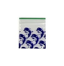 Zipper Branded 30mm x 30mm Purple Dolphin Bags