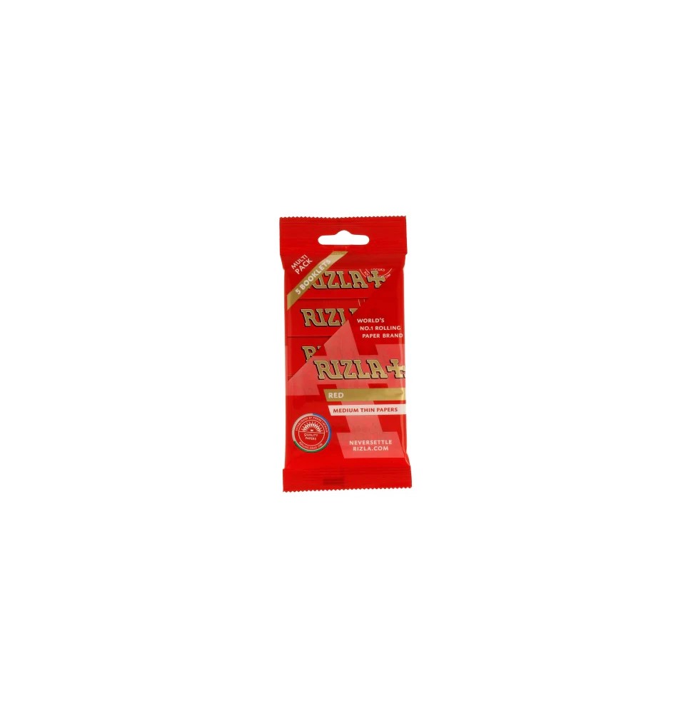 5 Pack Red Regular Rizla Rolling Papers (Flow Pack)