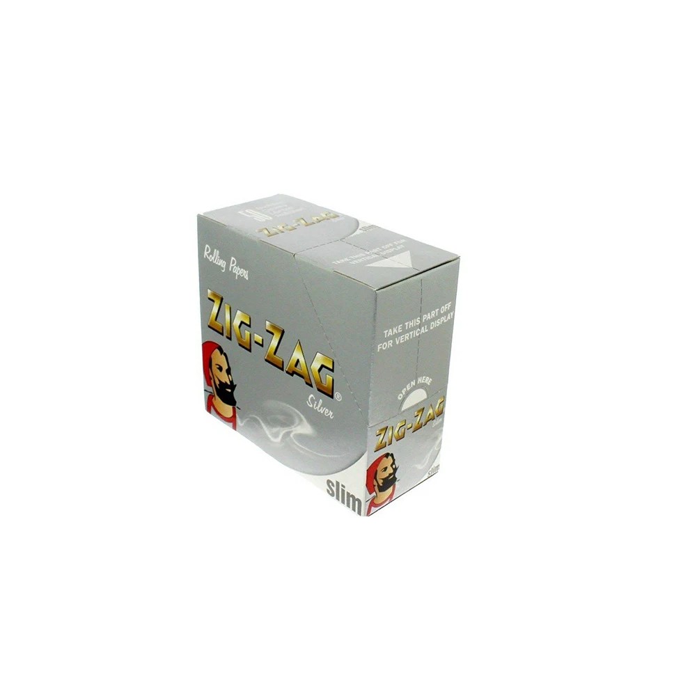 50 Zig-Zag Silver King Size Slim Rolling Papers