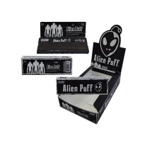 Alien Puff 1 1/4 Size Black Rolling Papers 25 Booklets (HP2125)