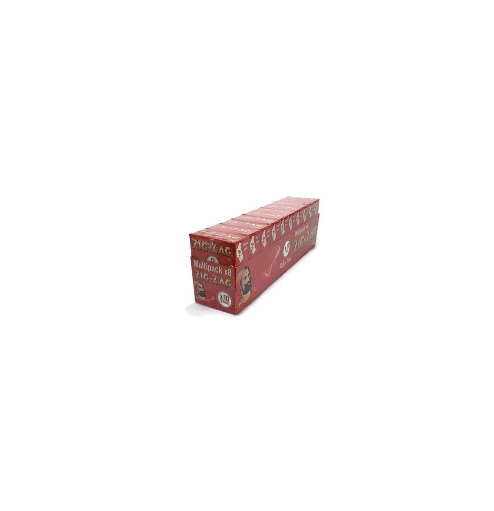 8 Booklet Zig-Zag Red Regular Size Rolling Papers - Pack of 10