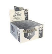 24 Rizla Silver Super Thin King Size Rolling Papers + Tips Combi Pack