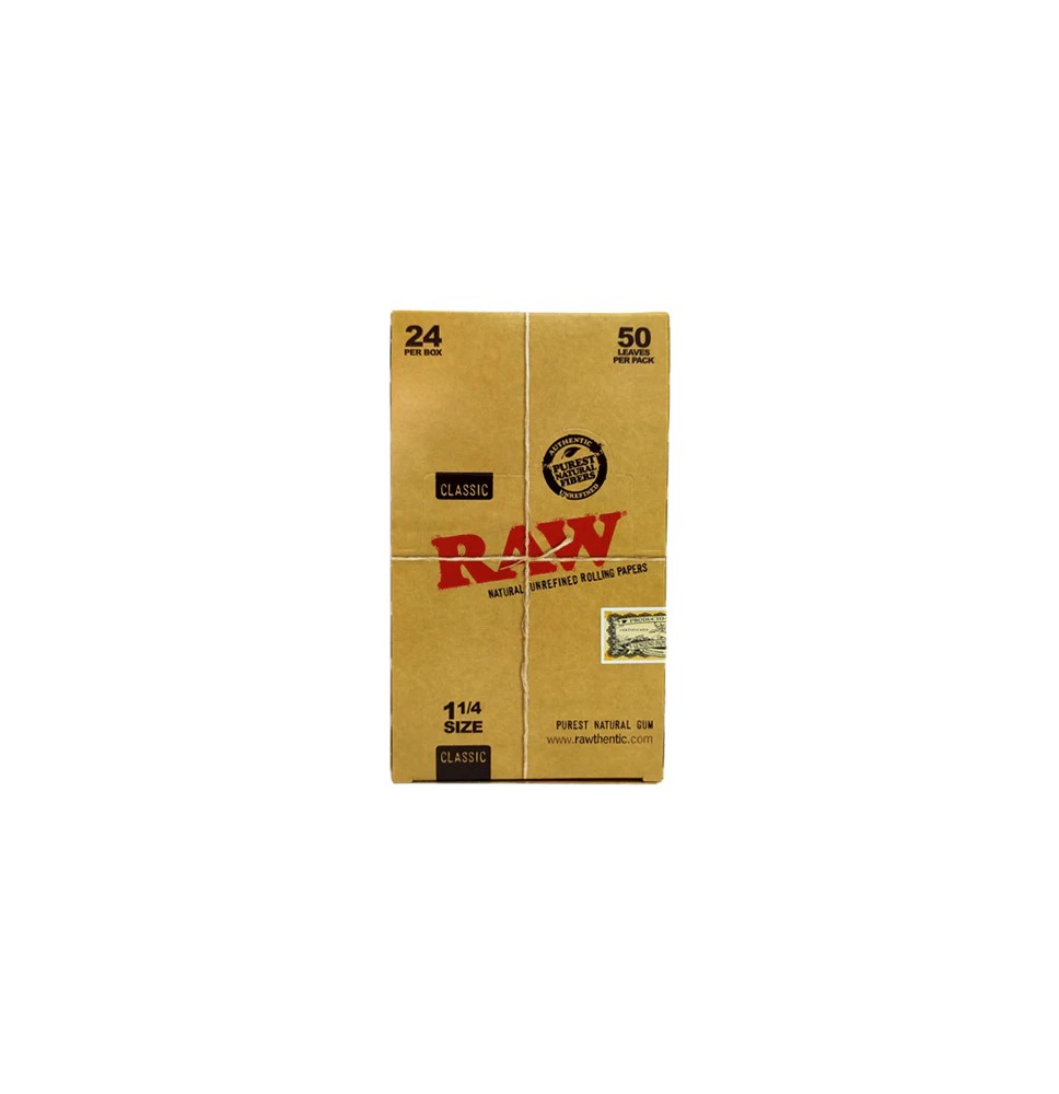 24 Raw Classic 1 1/4 Size Rolling Papers