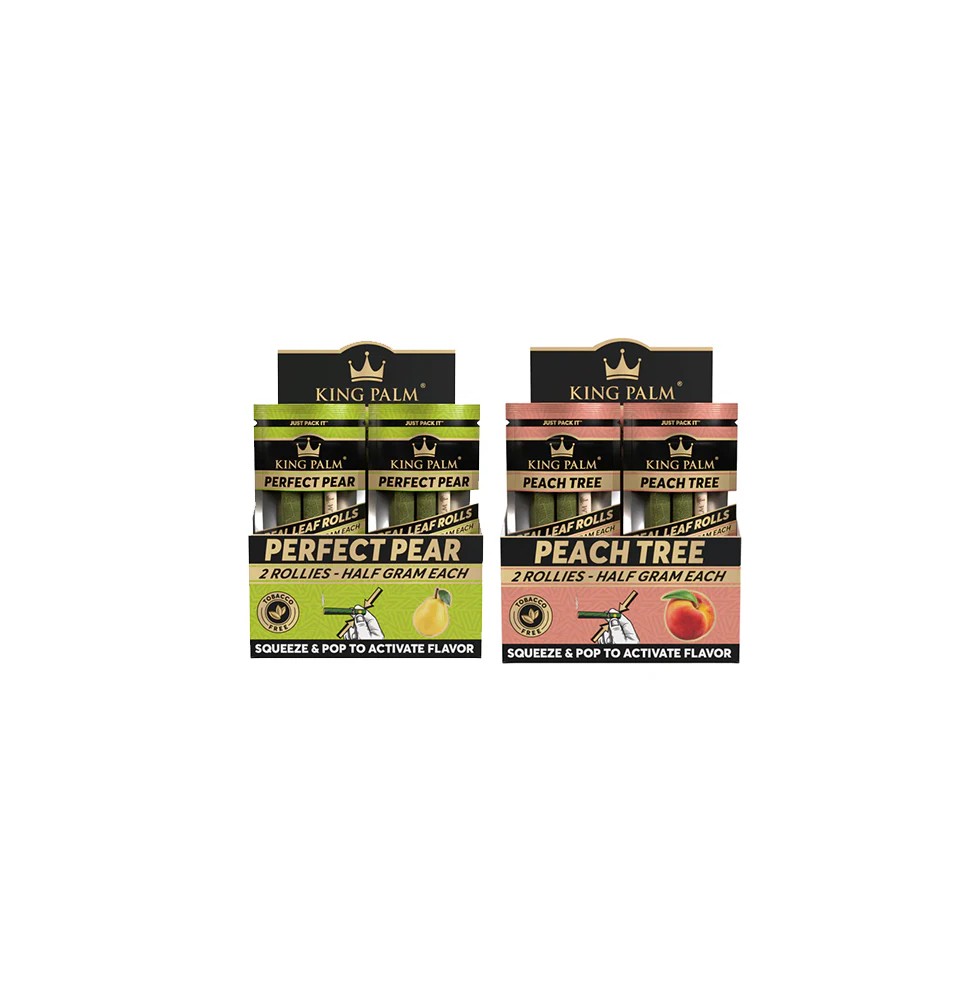 20 King Palm 0.5g Flavoured Wrap Rollies - Display Pack