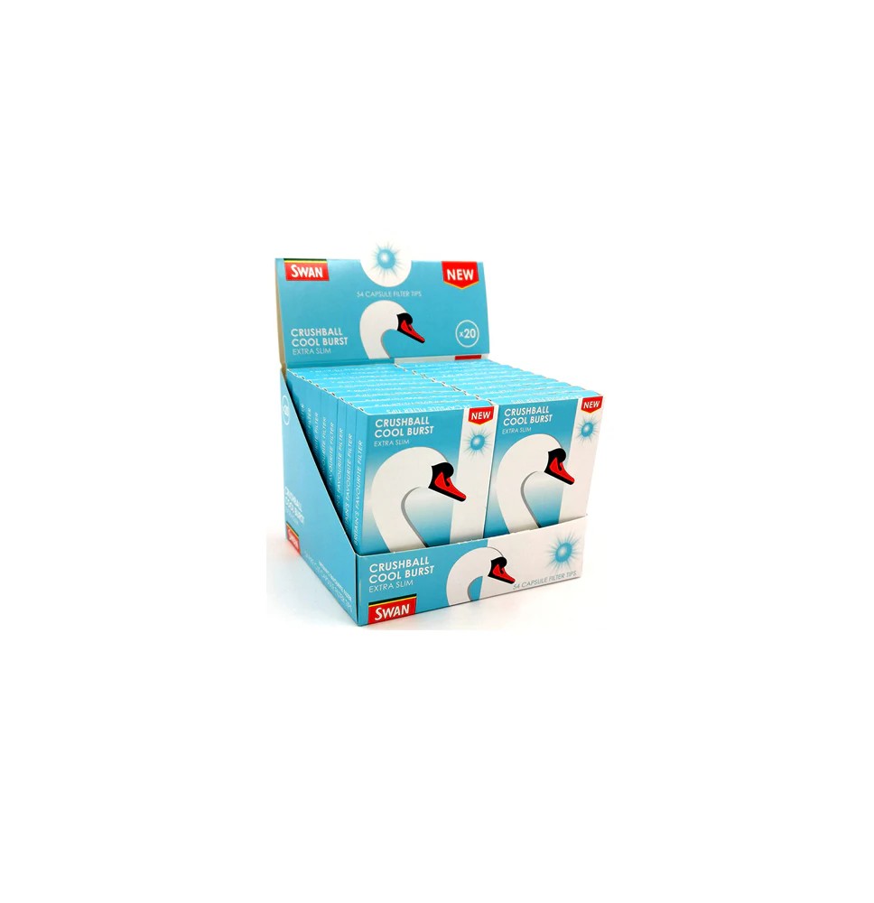 20 Swan Crushball Cool Burst Extra Slim Filter Tips