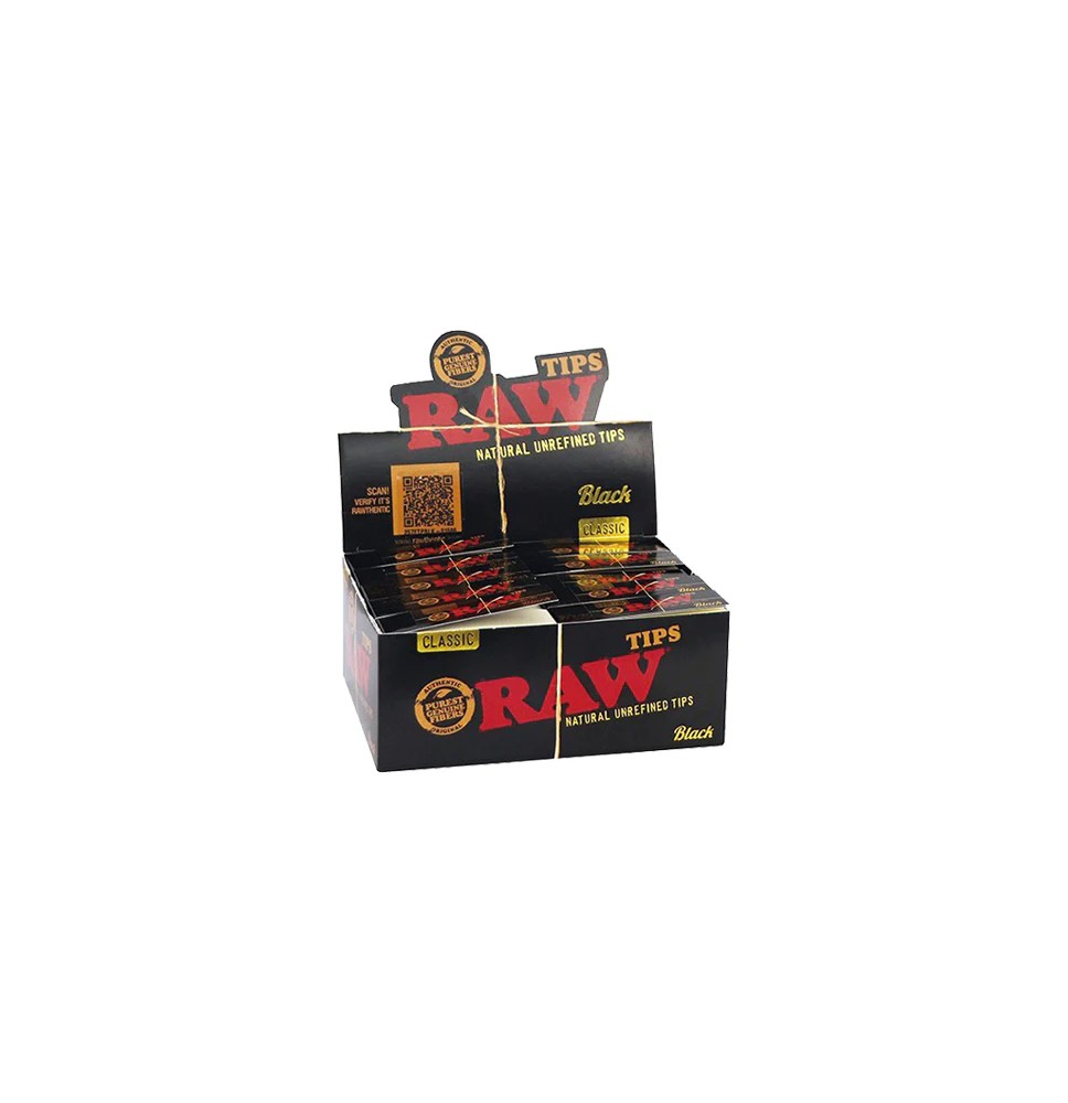 50 Raw Black Standard Classic Tips