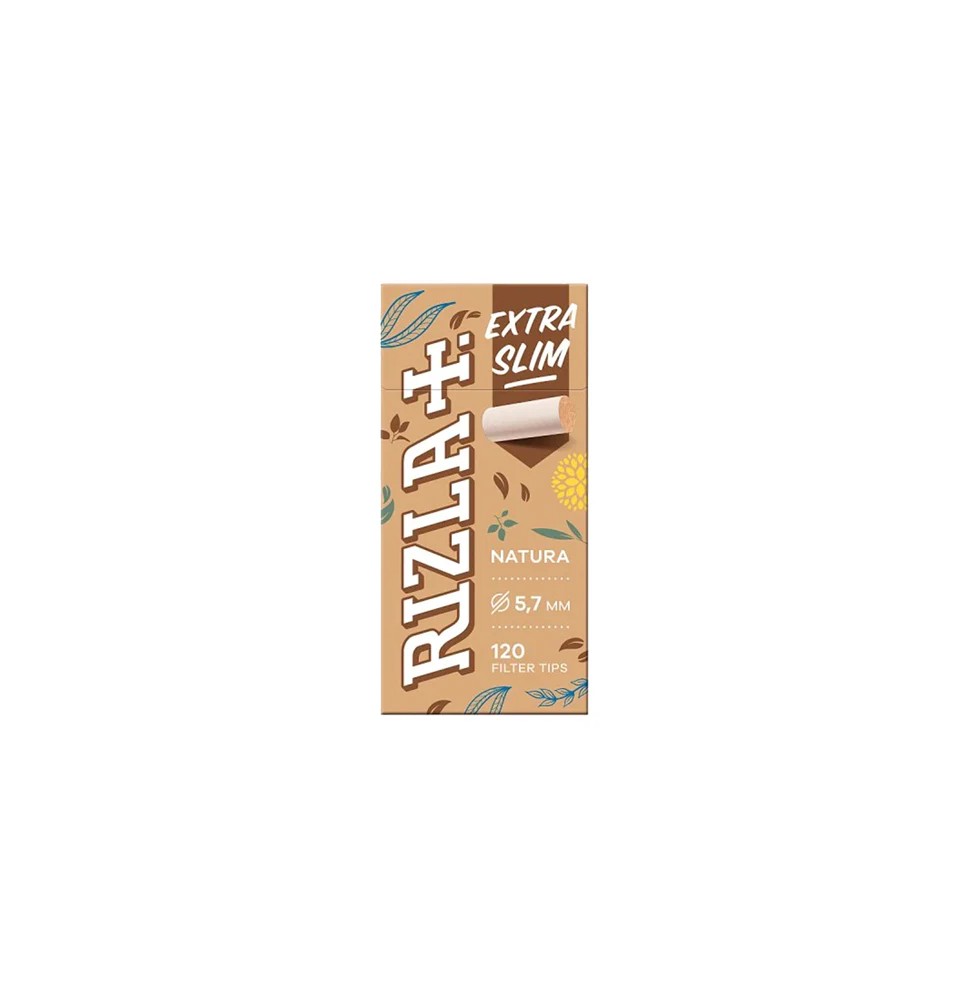 20 Pack 5.7mm  Natura Rizla  Extra Slim Filter Tips