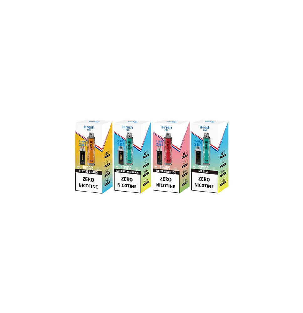 0mg iFresh 10000 Puffs 2in1 Disposable Pod Kit