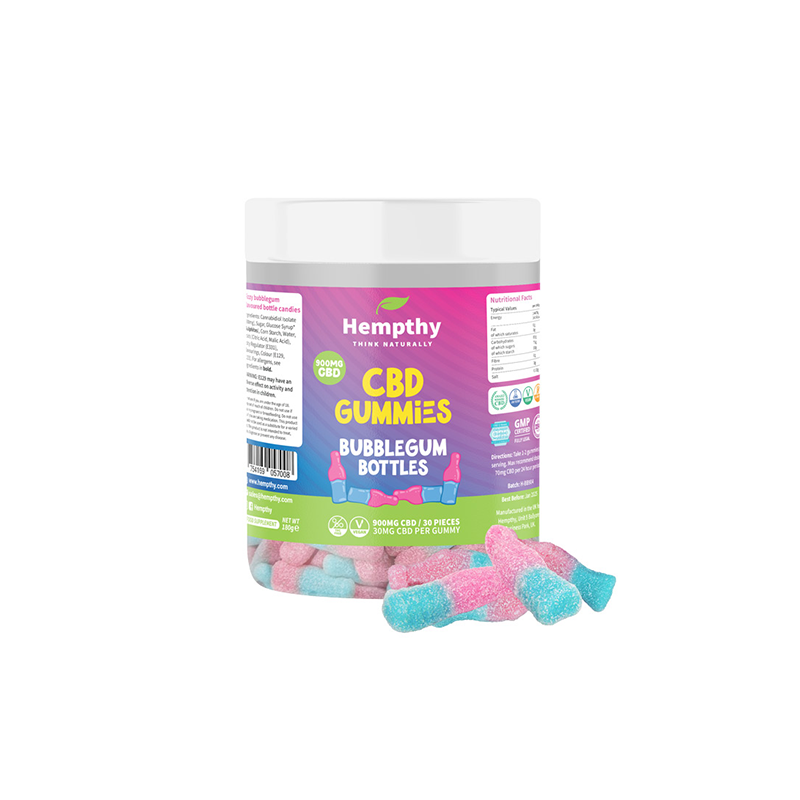 Buy Hempthy 900mg CBD Bubblegum Bottles - 30 Pieces | Express Highs UK