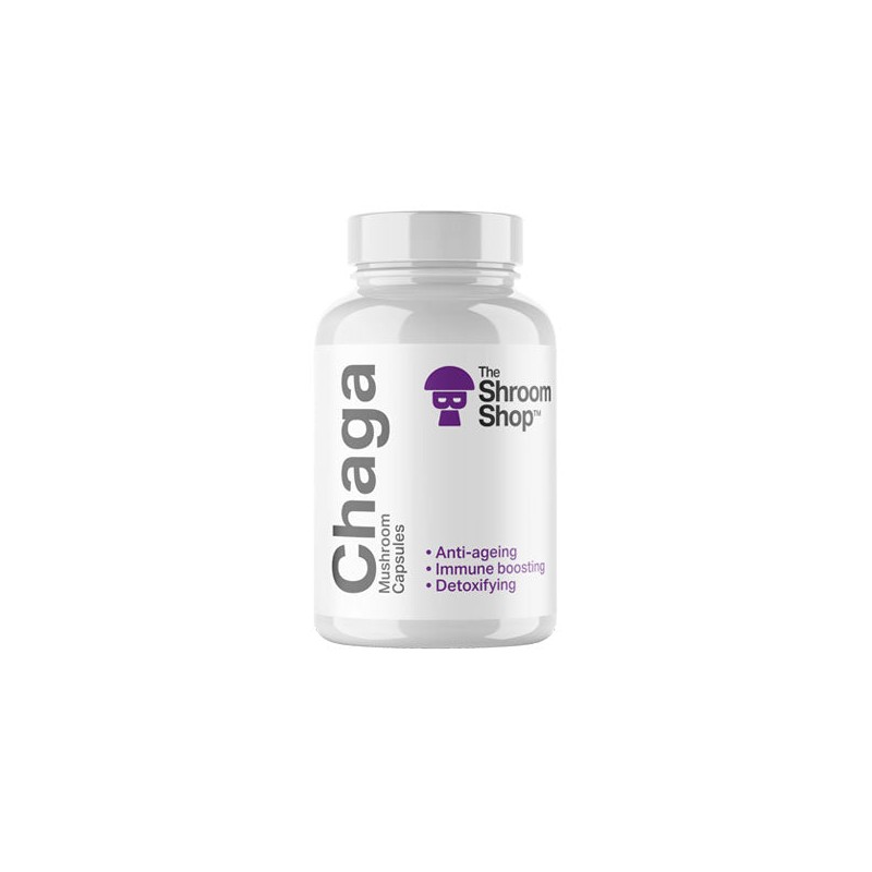 Buy The Shroom Shop Chaga Mushroom 45000mg Capsules - 90 Caps | Express Highs UK