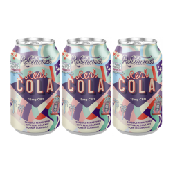 Buy 12 x Rebelicious 15mg CBD Real Cola Sparkling Soft Drink - 330ml | Express Highs UK