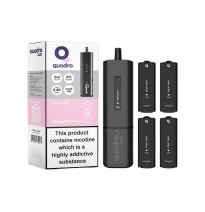 20mg Quadro 2.4K Pod Vape Kit 4 in 1 Black Series 2400 Puffs