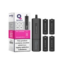 20mg Quadro 2.4K Pod Vape Kit 4 in 1 Black Series 2400 Puffs