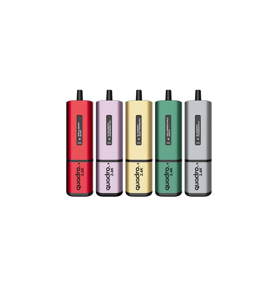 20mg Quadro 2.4K Pod Vape Kit 4 in 1 - 2400 Puffs