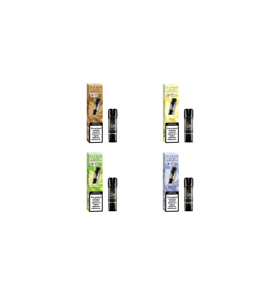 ELF Bar ELFA Pro 20mg Replacement Prefilled Pods 2ml 1200 Puffs - 2 Pcs