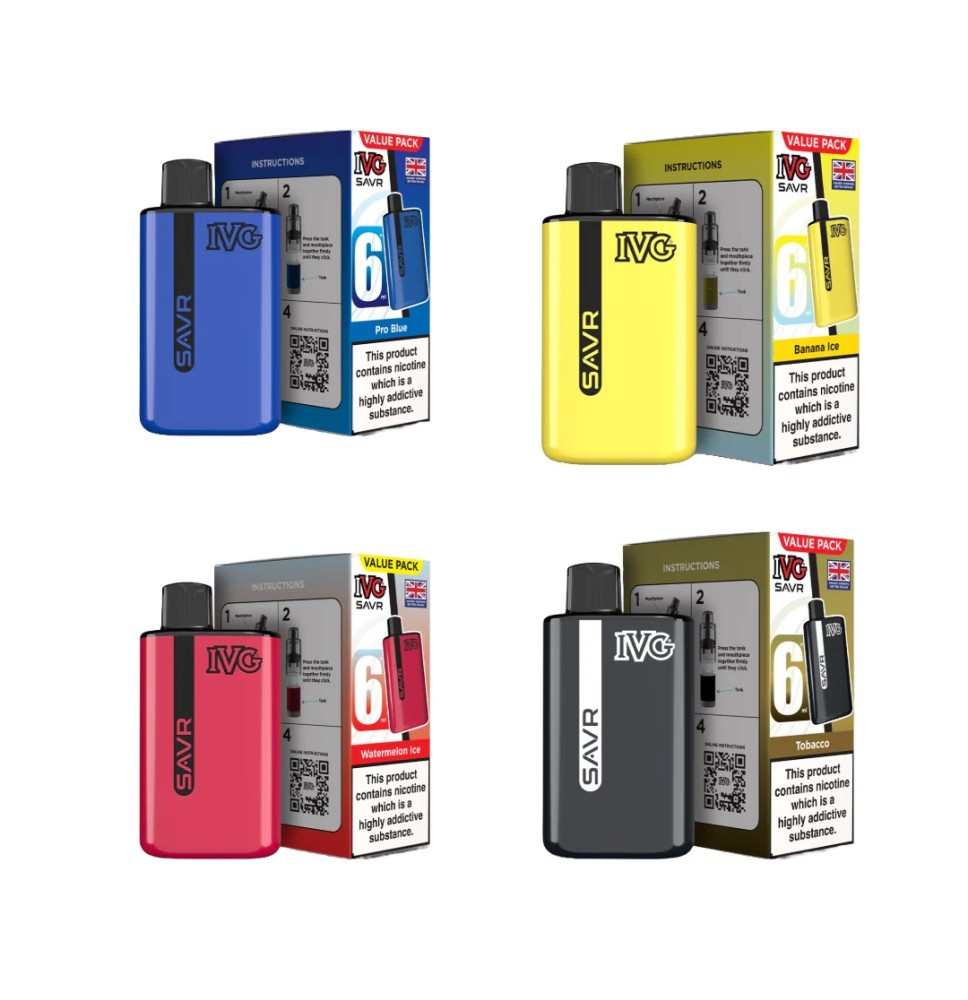 20mg I VG SAVR Prefilled Pod Vape Kit 3000 Puffs