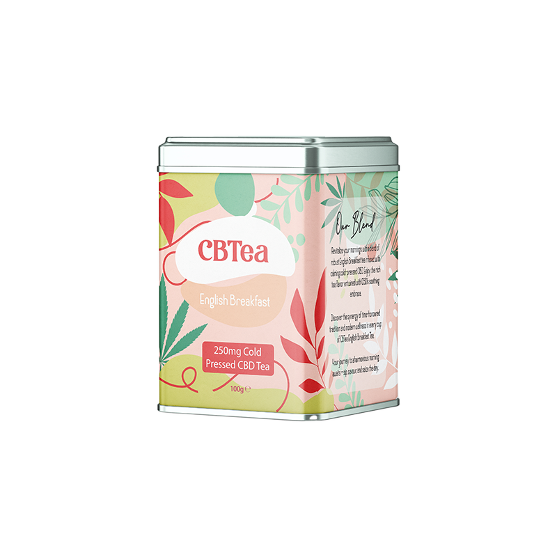 Buy CBTea 250mg Cold Pressed Full Spectrum CBD English Breakfast Tea - 100g | Express Highs UK