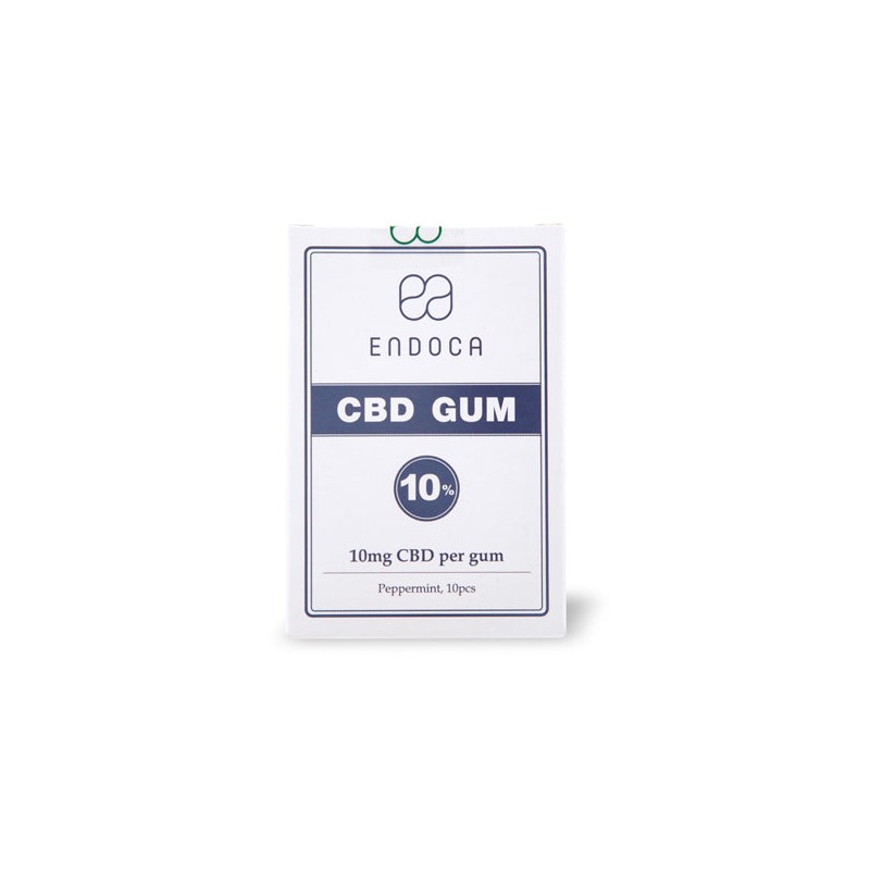 Buy Endoca 100mg CBD Peppermint Chewing Gum - 10 Pcs | Express Highs UK