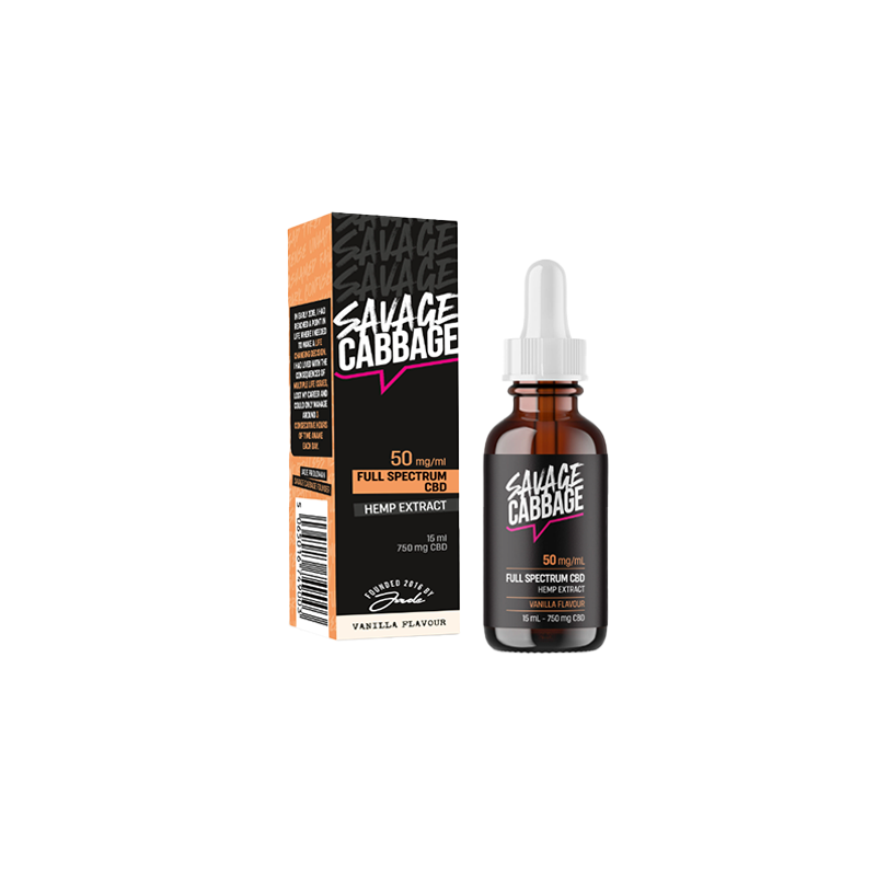 Buy Savage Cabbage 750mg CBD Oil Vanilla 15ml | Express Highs UK