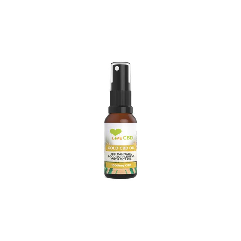 Buy Love CBD 1000mg Gold CBD Oil Spray - 20ml | Express Highs UK