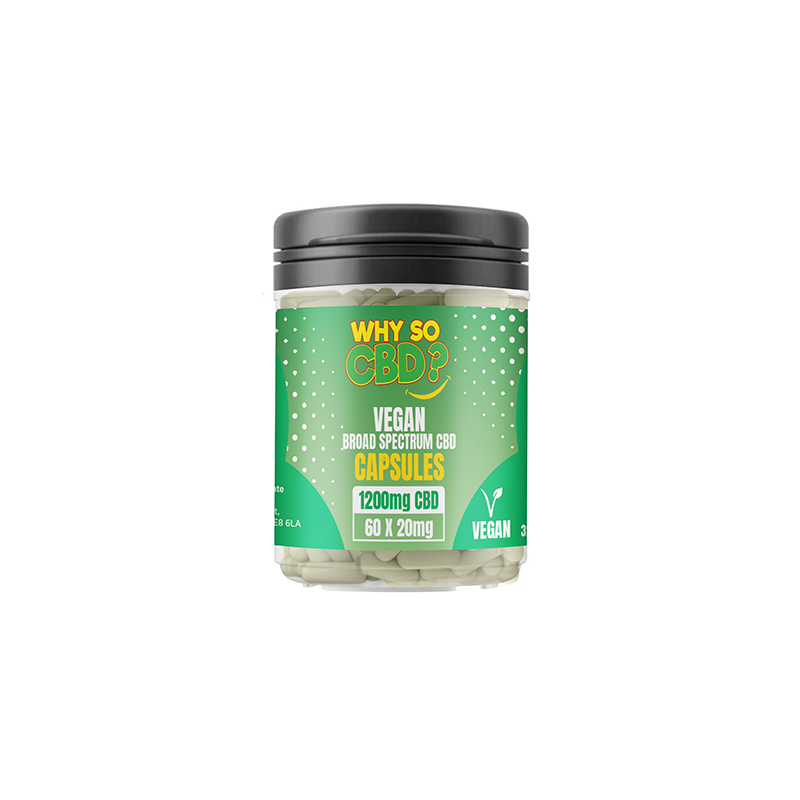 Buy Why So CBD? 1200mg Broad Spectrum CBD Vegan Capsules - 60 Caps | Express Highs UK