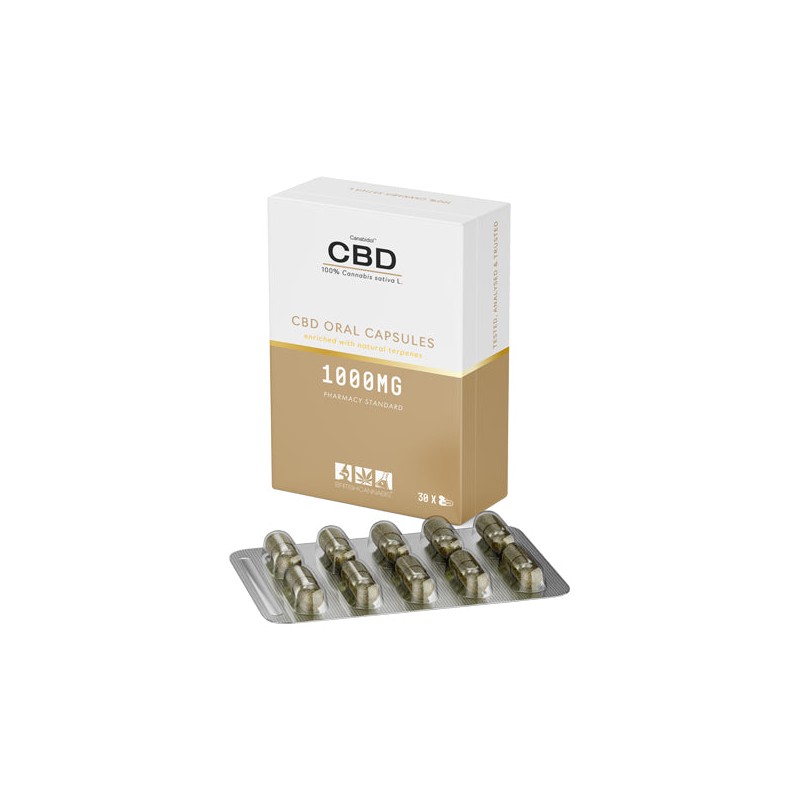 Buy CBD by British Cannabis 1000mg CBD 100% Cannabis Oral Capsules - 30 Caps | Express Highs UK