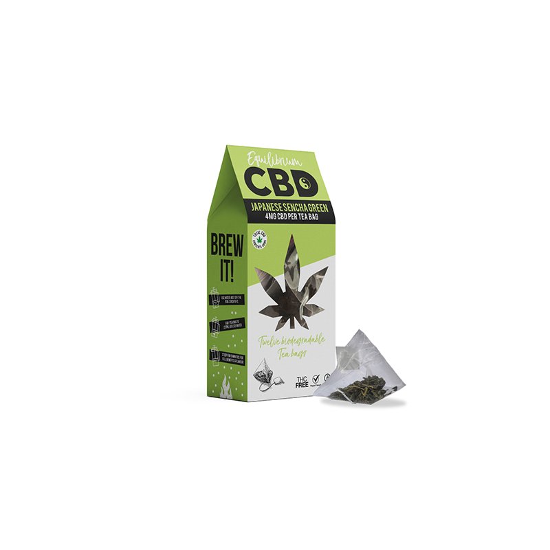 Buy Equilibrium CBD 48mg Full Spectrum Japanese Sencha Tea Bags Box of 12 (BUY 2 GET 1 FREE) | Express Highs UK