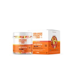 Buy Orange County CBD 1200mg CBD Fizzy Peach Rings - Small Tub | Express Highs UK