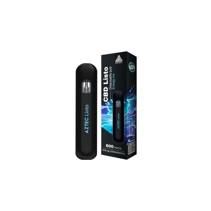 Buy Aztec CBD Listo 500mg CBD Disposable Vape Pen - 1ml 600 Puffs | Express Highs UK