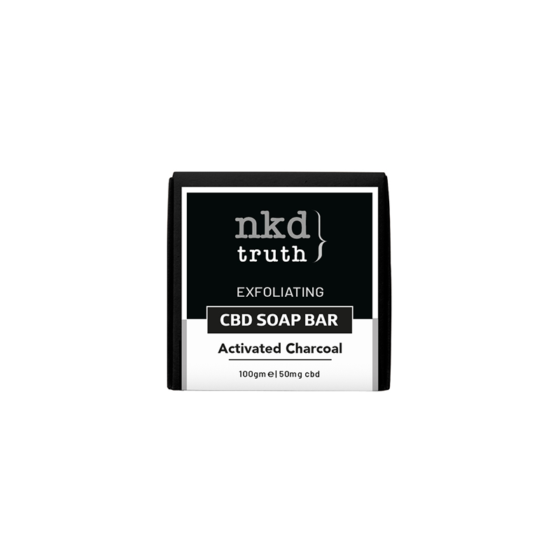 Buy NKD 50mg CBD Specialty Activated Charcoal soap bar 100g | Express Highs UK