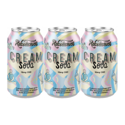 Buy 12 x Rebelicious 15mg CBD Cream Soda Sparkling Soft Drink - 330ml | Express Highs UK