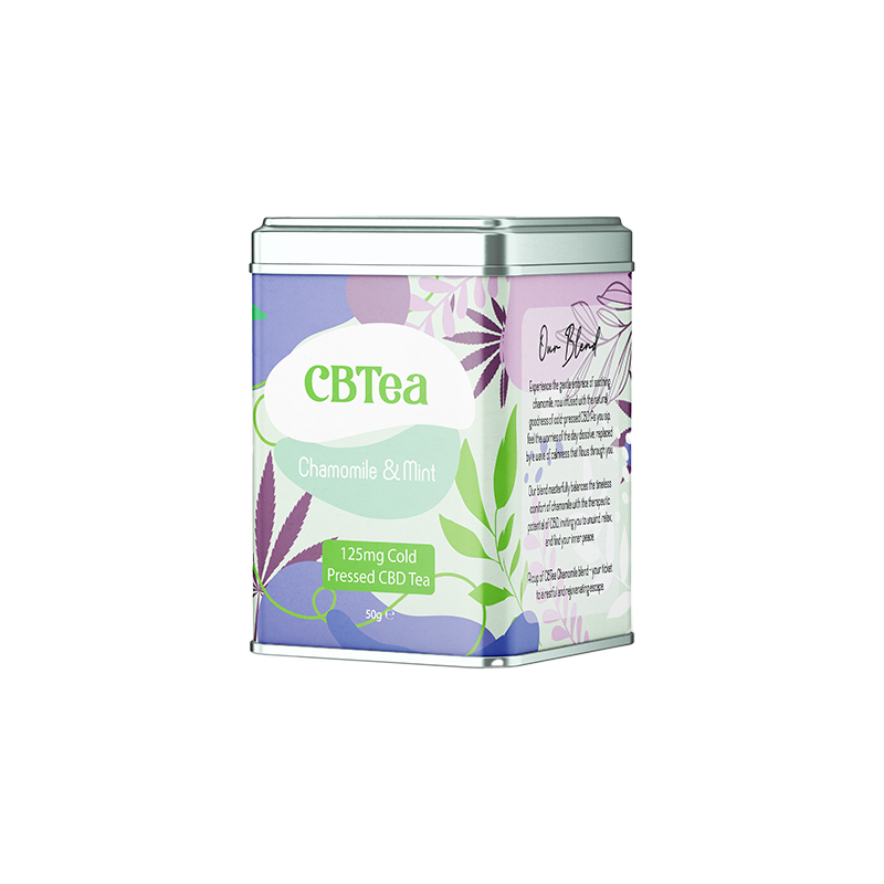 Buy CBTea 125mg Cold Pressed Full Spectrum CBD Chamomile & Mint Tea - 50g | Express Highs UK