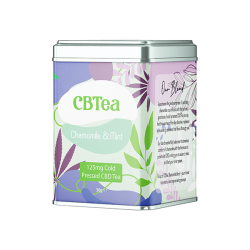 Buy CBTea 125mg Cold Pressed Full Spectrum CBD Chamomile & Mint Tea - 50g | Express Highs UK