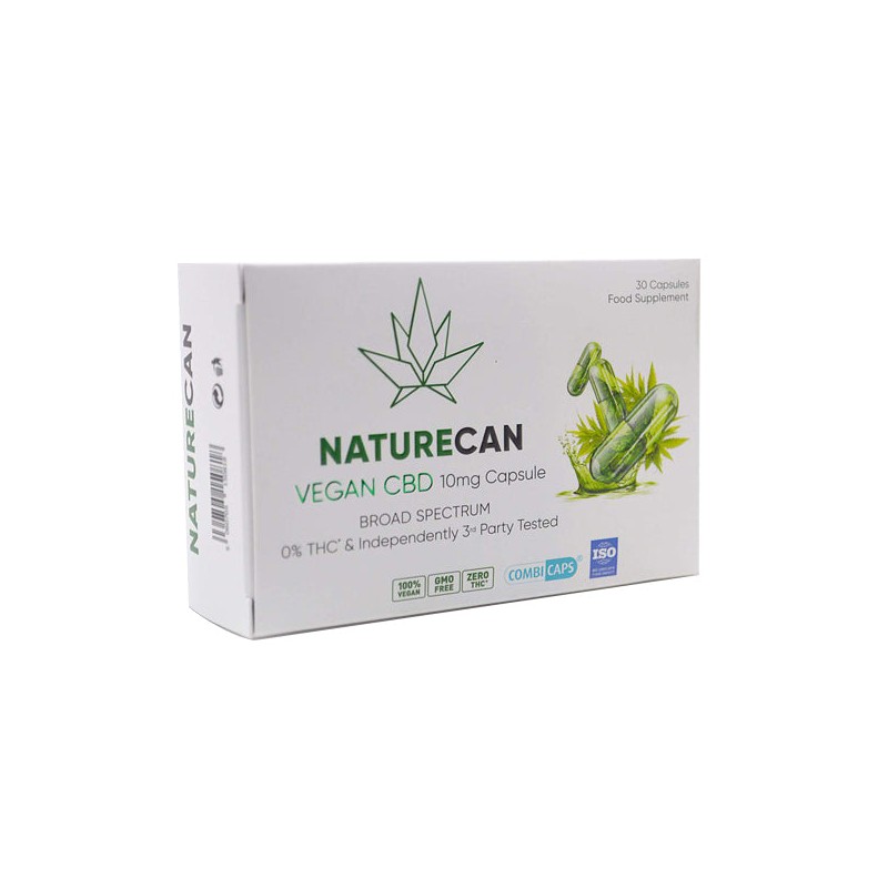 Buy Naturecan 10mg Vegan CBD Capsules - 30 Caps | Express Highs UK